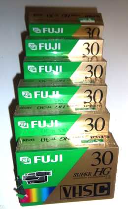 FUJI VHSC TC30 30 minute tapes